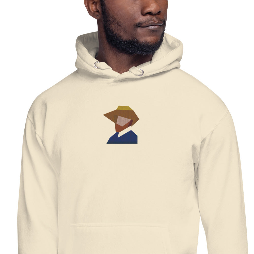 Unisex Hoodie Premium Cotton - Vincent van Gogh's Self Portrait with Straw Hat