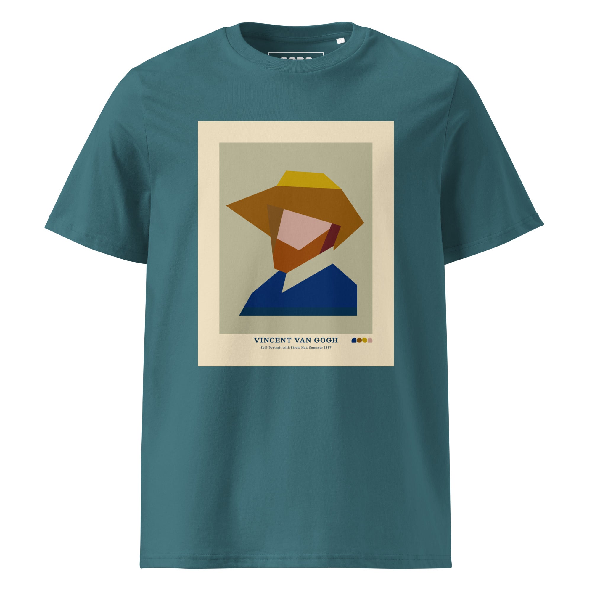 Organic Unisex T-shirt - Vincent van Gogh's Self-Portrait with Straw Hat
